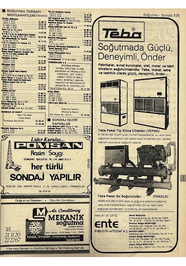 İzmir 1982-1983 Meslek Reklam İlanı Efemera S535