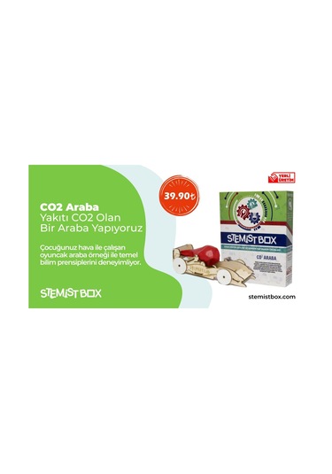 Stemist Box Co2 Araba Eğitici ve Öğretici Ahşap Oyuncak