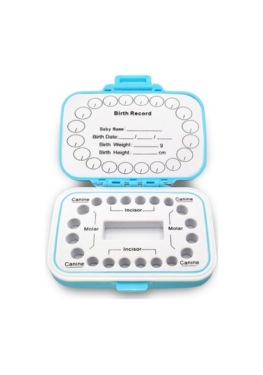 Moveevo Mavi Bebek Diş Ve Tüylerini Saklama Kutusu - Unutulmaz Anıları Koruyucu Pp+eva Materyalli Minik Hediyelik Kutu