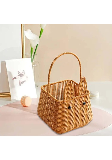 Homyl El Yapımı Depolama Dokuma Saklama Tutucusu Kahve Sehpası Kahverengi