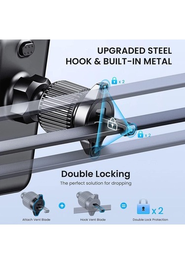 Araba Telefon Tutucu Askeri Sınıf Klips Araba Havalandırma Menfezi Gps Montajı İçin 360 Derece Dön Diğer