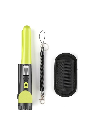 Pazly Taşınabilir Yüksek Hassasiyetli Altın/metal Dedektörü, Tek Tuş Led Göstergeli, Sarı Dokuma Kılıf Çantası, Kullanışlı Hazine Arama Aleti