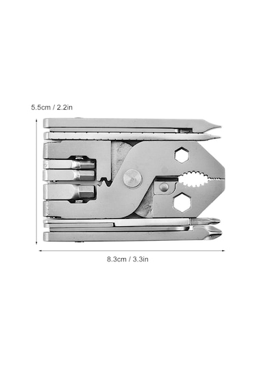 Tenfowee Stainless Steel Çok İşlevli Katlanabilir Pense - Ev Ve Doğa İçin Tornavida, Açıcı, Cetvel Ve 25 Araç Seti
