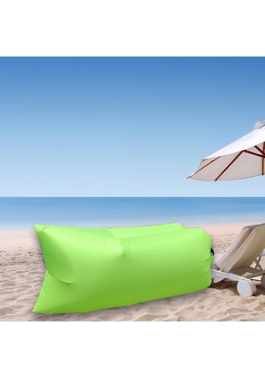 Suntek Şişme Hava Şezlong Kanepe Taşınabilir Plaj Yeşil