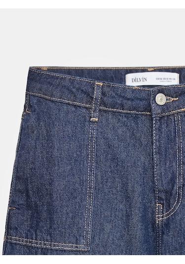 Dilvin 72305 Pamuk Kısa Paça Jean-mavi 36
