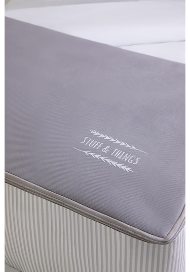 Ocean Home Textile 3'lü Mega Boy Gri Renk Stuff & Things Baza Altı Hurç Set