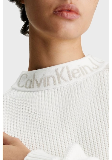 Calvin Klein Kadın Kazak Beyaz