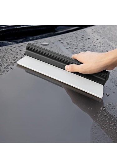 Youmex 26.5cm Küçük Silikon Silecek - Otomobil Camları, Duş, Ayna Temizliği İçin Hızlı Su Sileme Aleti