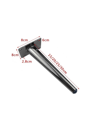 Suntek Demir Koltuk Ayak Değiştirme Eğimli Ayak Siyah 15cm