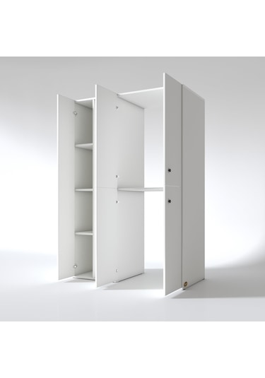 Kenzlife Çamaşır-Kurutma Makinesi Dolabı Kapaklı Yaromira Sol Byz 180*120*60 Banyo Arkalıksız Çok Renkli