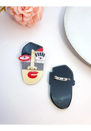 Yasya Broş İğnesi 100852186 Gri