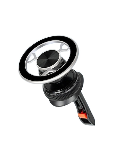 Uıowoo Manyetik Vakumlu Araç Telefon Tutucu - Hava Çıkışı Ve Düz Yüzeyler İçin Çift Sabitlemeli Gümüş