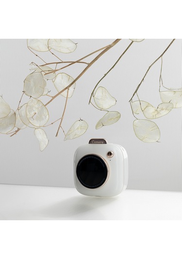 Fosenze Usb Şarjlı Boyun Tipi Mini Kamera Görünümlü El Serinletme Cihazı, 3 Kademeli Ayarlanabilir Rüzgar Hızı Beyaz