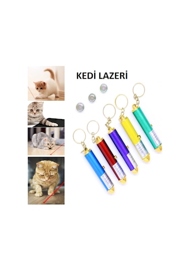 Pilli Lazer Kedi Oyuncağı Çok Renkli