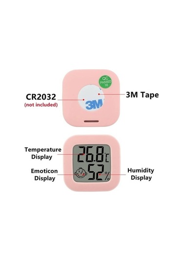 Trendooze Küçük Lcd Dijital Termo-higrometre Kapalı Oda Nem Ölçer Sensörü Yeşil