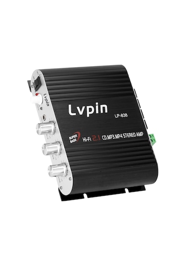 Skycity Siyah 2.1 Kanal Alüminyum Güçlendirici, 200w Maksimum Güç, Düşük Distorsiyon, Araç Ve Ev İçin, Mp3 Girişi