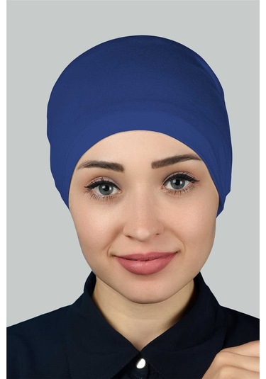 Altobeh Hazır Pratik Geçmeli Lastikli Tesettür Bone - Açık Kot Açık kot