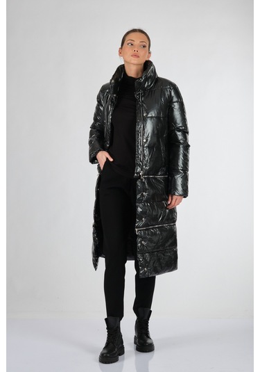 Rugu Siyah Kadın Mont Tr8208 S 001