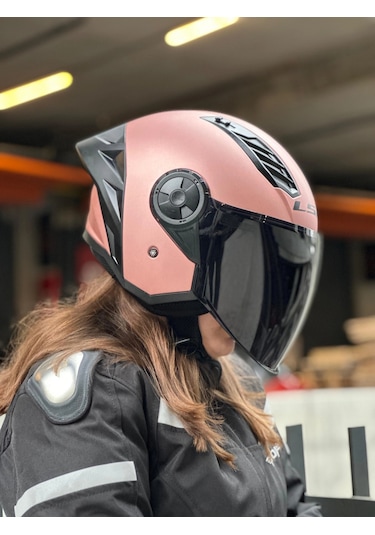 Ls2 Aırflow 2 Rose Gold Kask Siyah Vizör Spoiler Rose Gold