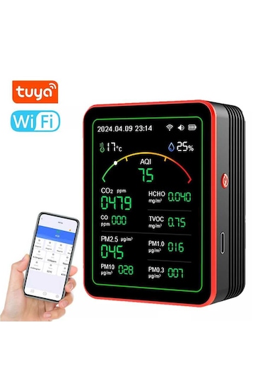 Aek-tech 15'li Aqı,temp,humı,co2,hcho,co,tvoc,pm2.5,pm10,pm1.0,pm