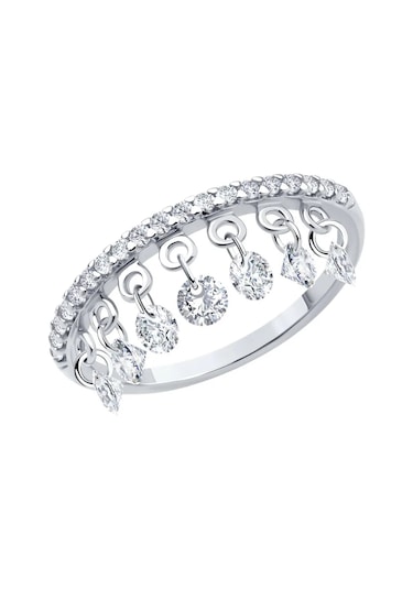 Sokolov 925 Ayar Gümüş Mücevher Klasik Yüzük 350850072 Gri