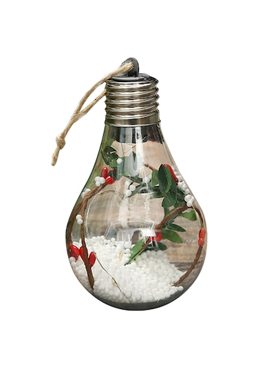 Padalink Led Işıklı Pet Noel Topu Süs, Ev Ofis Dekorasyonu, 3xlr44 Pil Dahil, Şık Ve Dayanıklı Noel Ağacı Süsü Model 4