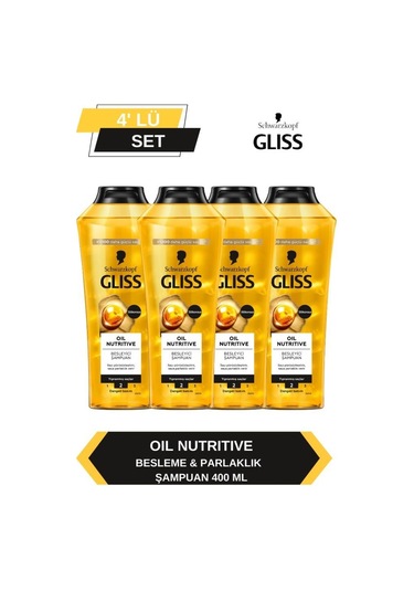 Gliss Oil Nutritive Şampuan 4 x 400 ML