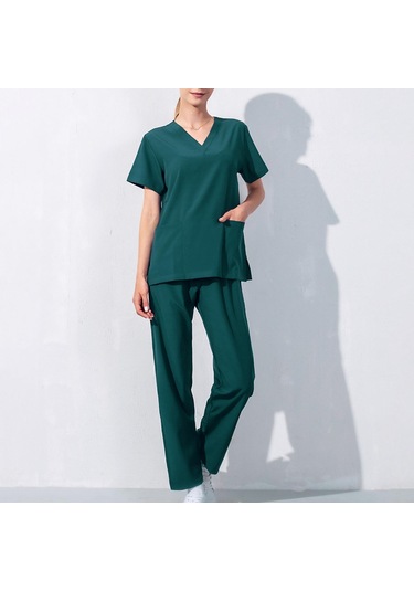 Suntek Kadın Scrubs Setleri Yaz Modern Ince Üst Ve Xxl-yeşil