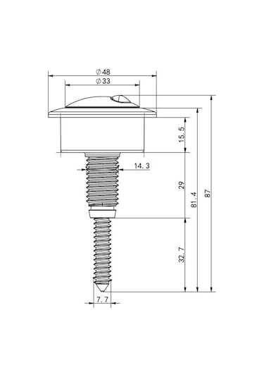 Suntek Tuvalet Sifon Düğmesi Tank Vanası Banyo Ev Gümüş