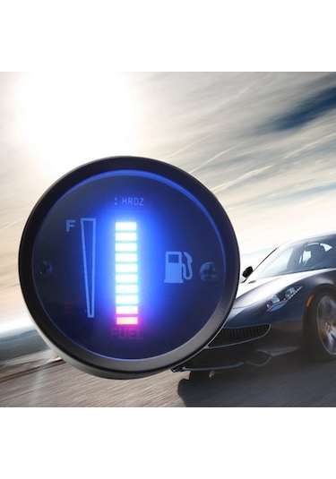 Pazly Otomobil Ve Motosiklet Modifiye Yakıt Ölçer Led Göstergeli K12574