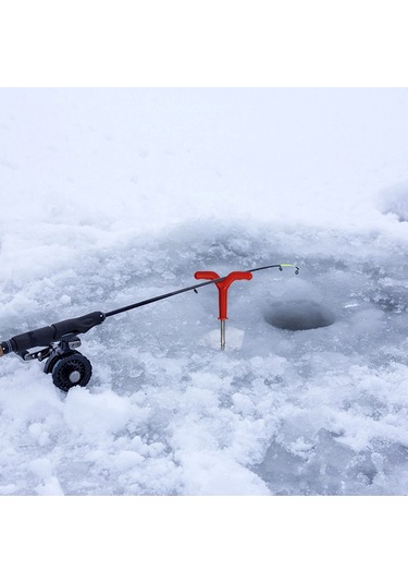 Gajeena 2 Adet Buz Balıkçılığı Kamışı Tutucu, Abs Ve Metal Malzeme, 185x95mm Boyut, Sabitlenme İçin Dikey Ayak