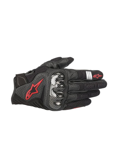 Alpinestars Smx-1 Air V2 Korumalı Motosiklet Eldiveni Siyah Kırmızı