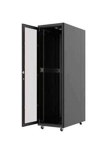 26u 600x1000mm Dikili Tip Siyah Kabinet Vega Ag-vb26u6010s1 Cam Kapak