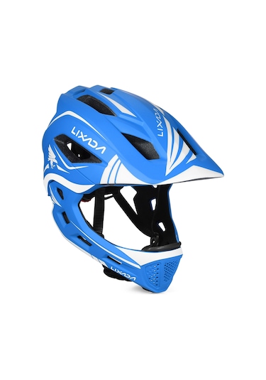 Lixada-Çocuklar Ayrılabilir Tam Yüz Kask Çocuk Sporları Yb18542Bl Mavi