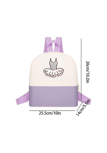 Suntek Bale Dans Sırt Çantası Kızlar Latin Dansı Jimnastik Mor