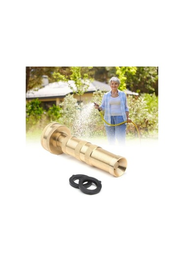 Tongxida 2 Adet Kaliteli Bakır Bahçe Hortumu Uçunağı, 3/4 Ayarı, Akışı Dönerek Regüle Edin, 10 Adet Kauçuk Washer İle Pratik