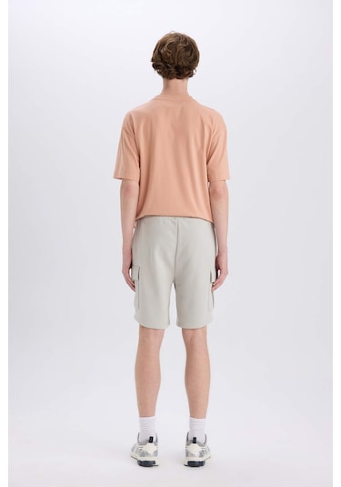 DeFacto Regular Fit Beli Bağcıklı Kargo Cepli Şort D9494AX25SMGR503