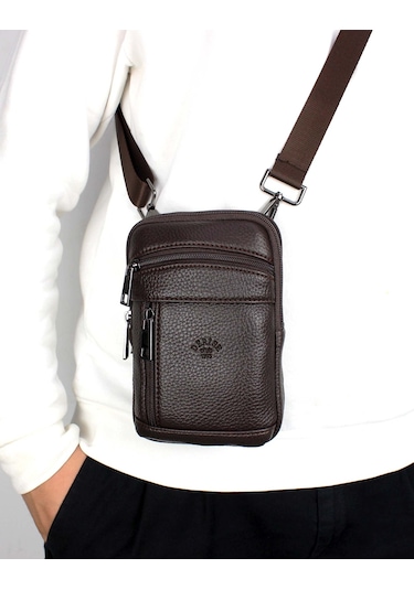 K.rengi Erkek Çanta Omuz Askılı Çanta Postacı Erkek Omuz Çantası Kahverengi