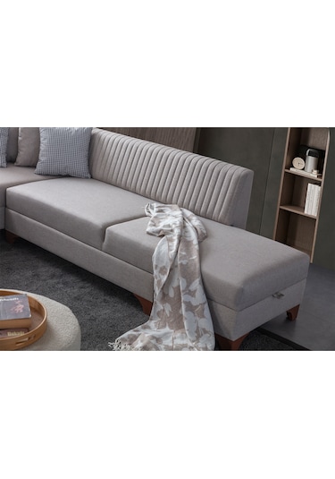 Eymense West Köşe Koltuk Takımı Krem Sağ Köşe