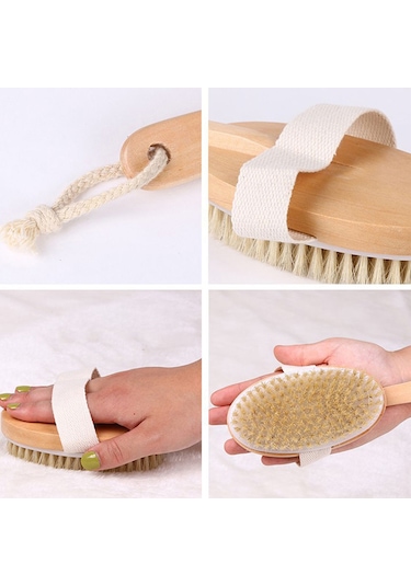 Youtek Uzun Saplı Rahat Fırçalı Duş Fırçası - Islak Ve Kuru Masaj İçin