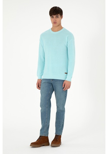 U.s. Polo Assn. Erkek Kazak /triko 50298267-vr112 Acık Mavı Melanj Açık Mavi