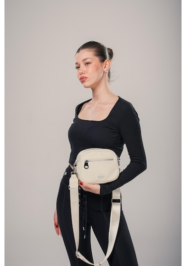 Ççs Kadın 17860 Omuz Ve Kol Çantası Kirli Beyaz