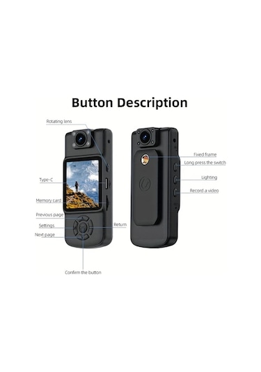 Dashanshop Mini Hd Dv Kamera 32g Hafıza Kartlı Mini Video Kayıt Cihazı Portatif Spor Toplantı Evcil Hayvan Kaydı