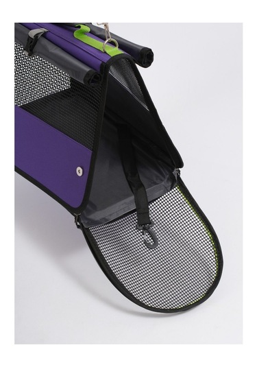 Brave Paws Perdeli Flybag Plastik Yırtılmaz Fileli Çanta Mor