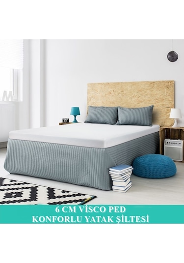Onlıne-Yatak Viscopooly 100X200 Cm Ortopedik Yatak Şiltesi Visco Ped