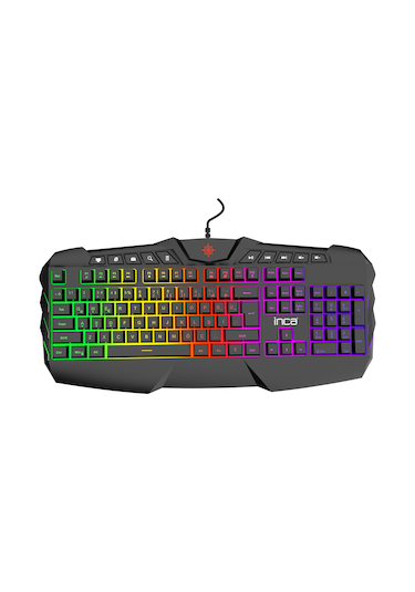 Inca IKG-310 Ruthless Gökkuşağı Işıklı Kablolu Q Klavye Mouse Set