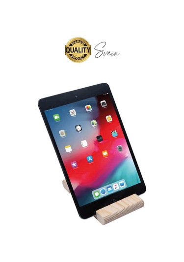 Doğal Masaüstü Ahşap Cep Telefonu Ve Tablet Standı Natural Görünüm Şık iPhone Android Apple Uyumlu iOS