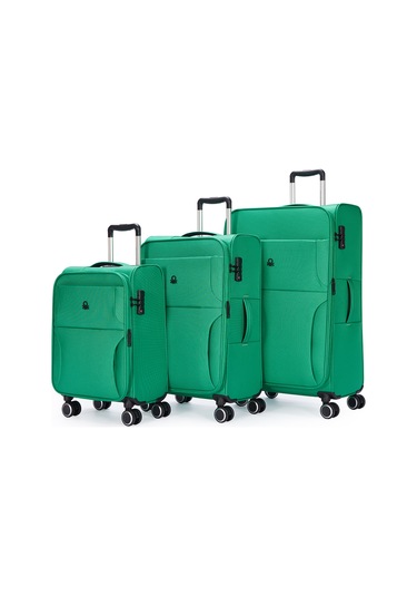 14bnt2500 Polipropilen 3 Lü Valiz Seti Yeşil