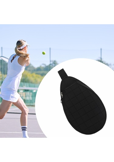 Suntek Tenis Çantası Taşınabilir Raket Taşıma Crossbody Siyah