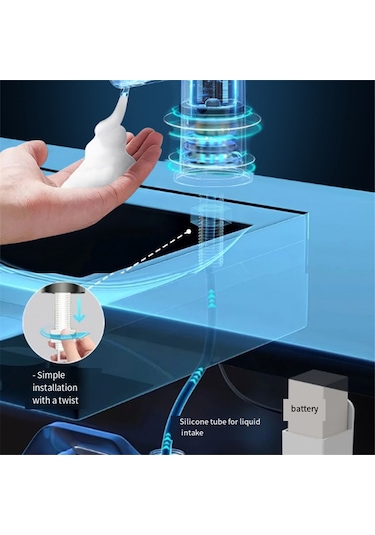 Xurunkeji Tezgah Üstü Lavabo Musluğu Sabunluk Kızılötesi İndüksiyon Otomatik Sabunluk Banyo Sabunlukları Sıvı Gümüş Gümüş